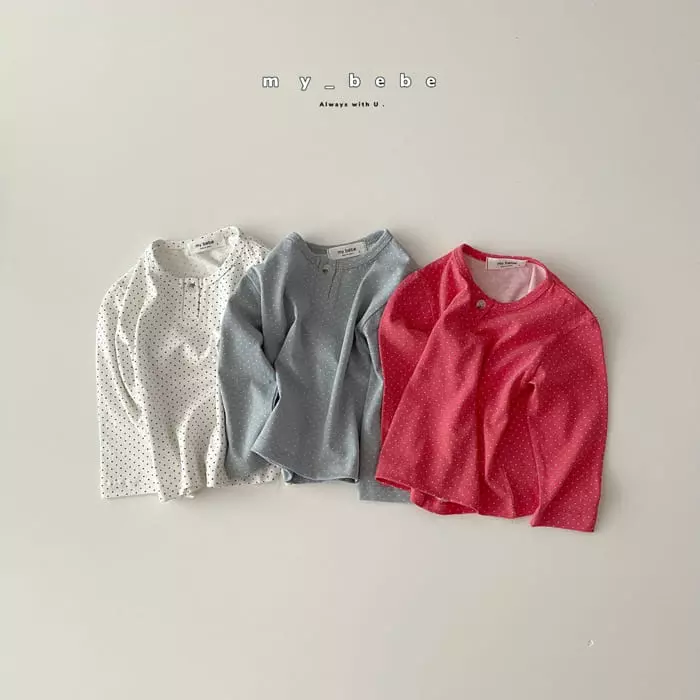 My Bebe - Korean Baby Fashion - #babyfashion - bebe Dot Danjak Tee