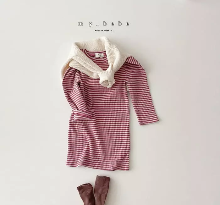 My Bebe - Korean Baby Fashion - #babyfashion - Puff Rib One-pice - 10
