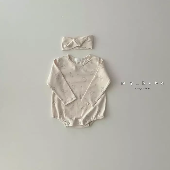 My Bebe - Korean Baby Fashion - #babyfever - Toy Bodysuit with Hairband - 10