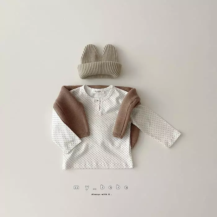 My Bebe - Korean Baby Fashion - #babyfever - bebe Dot Danjak Tee - 2