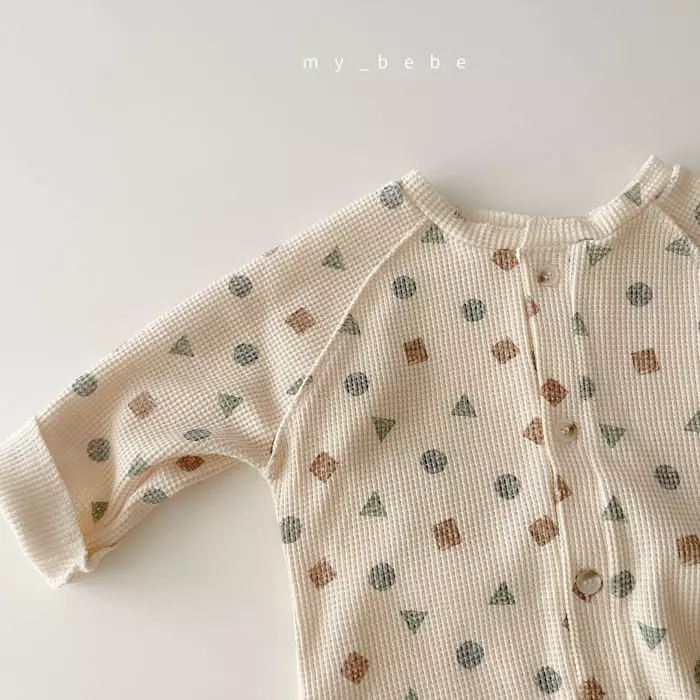 My Bebe - Korean Baby Fashion - #babygirlfashion - Waffle Bodysuit - 9