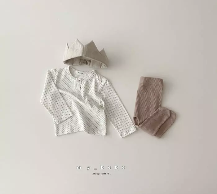 My Bebe - Korean Baby Fashion - #babygirlfashion - bebe Dot Danjak Tee - 3