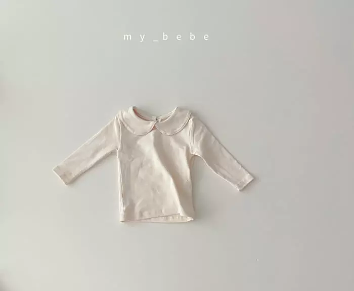 My Bebe - Korean Baby Fashion - #babygirlfashion - Autumn Collar Tee - 3