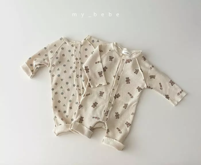 My Bebe - Korean Baby Fashion - #babylifestyle - Waffle Bodysuit - 10