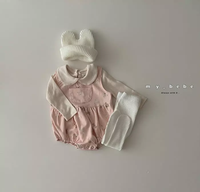My Bebe - Korean Baby Fashion - #babylifestyle - Pumpkin Pocket Bodysuti - 9