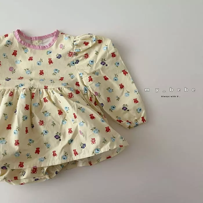 My Bebe - Korean Baby Fashion - #babylifestyle - Piping One-piece Bodysuit - 6