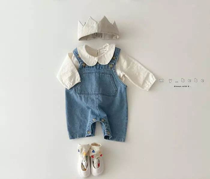 My Bebe - Korean Baby Fashion - #babylifestyle - Bebe Denim Dungarees - 3
