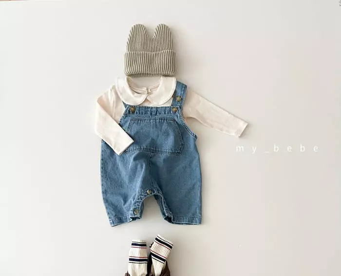 My Bebe - Korean Baby Fashion - #babygirlfashion - Autumn Collar Tee - 4