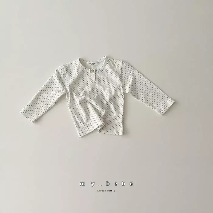 My Bebe - Korean Baby Fashion - #babyoninstagram - bebe Dot Danjak Tee - 5