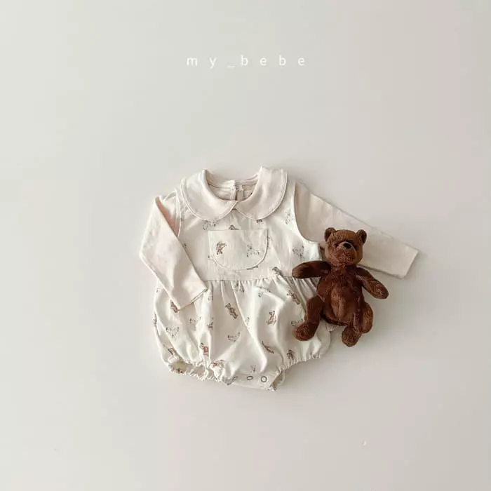 My Bebe - Korean Baby Fashion - #babyoninstagram - Autumn Collar Tee - 5