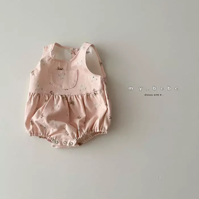 My Bebe - Korean Baby Fashion - #babyootd - Pumpkin Pocket Bodysuti - 11