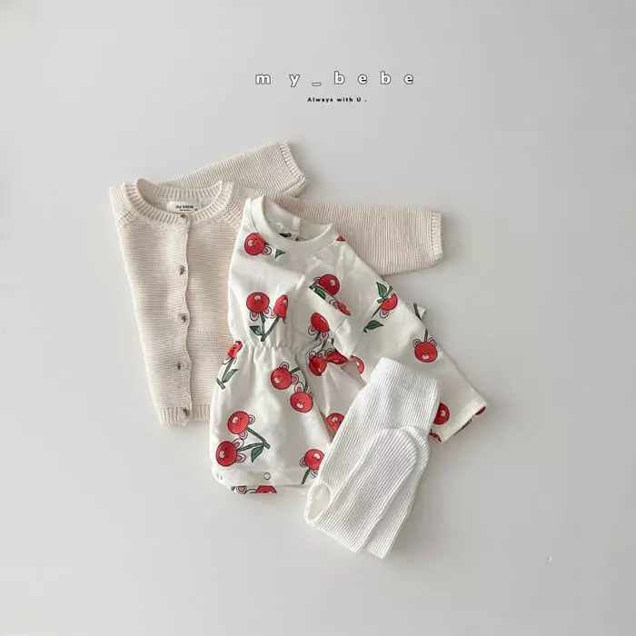 My Bebe - Korean Baby Fashion - #babyootd - Paint Banding Bodysuit - 9