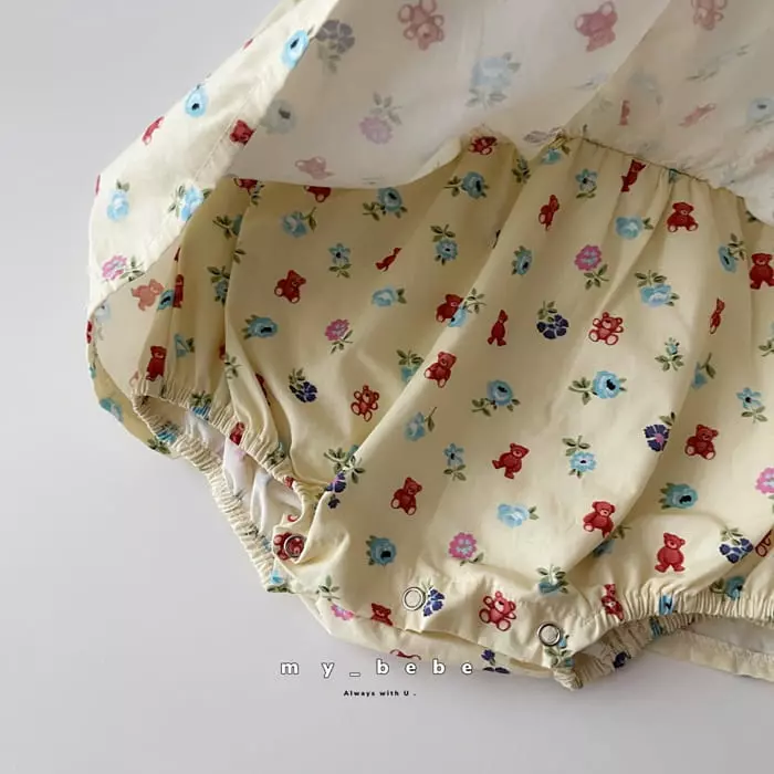 My Bebe - Korean Baby Fashion - #babyootd - Piping One-piece Bodysuit - 8