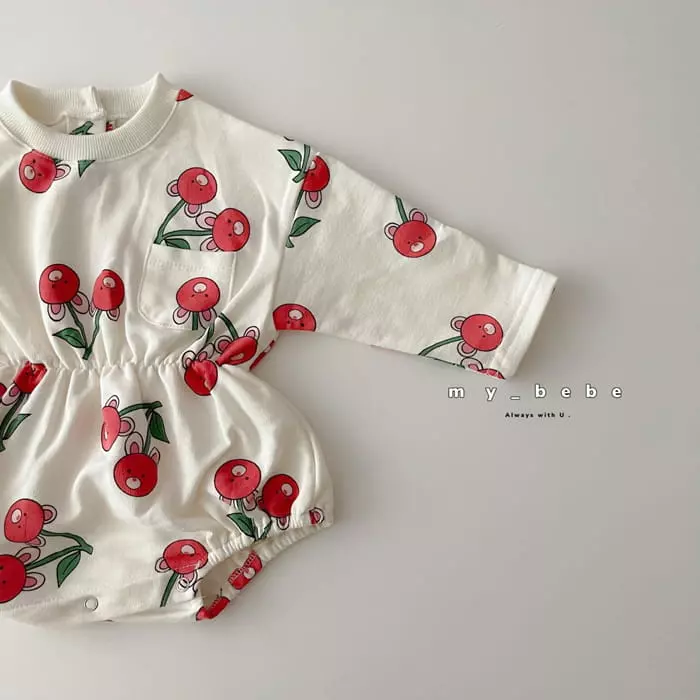 My Bebe - Korean Baby Fashion - #babyoutfit - Paint Banding Bodysuit - 10
