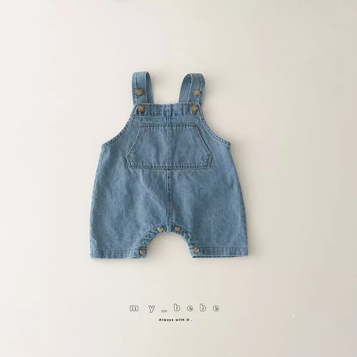 My Bebe - Korean Baby Fashion - #babyoutfit - Bebe Denim Dungarees - 6