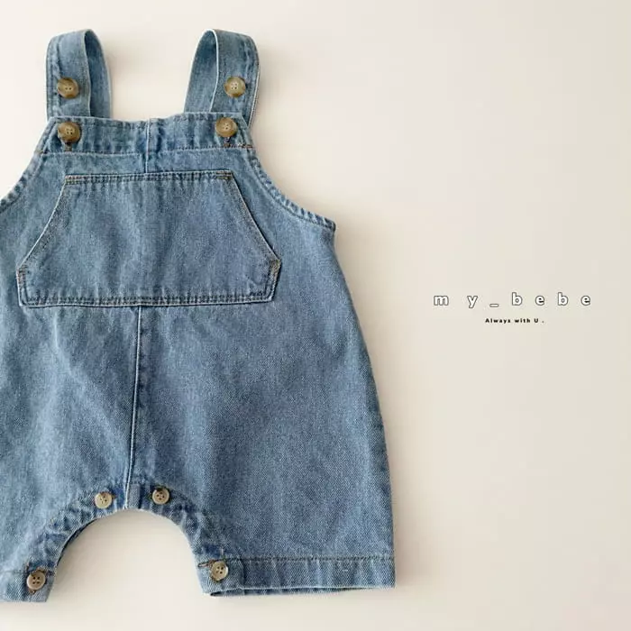 My Bebe - Korean Baby Fashion - #babyoutfit - Bebe Denim Dungarees - 7