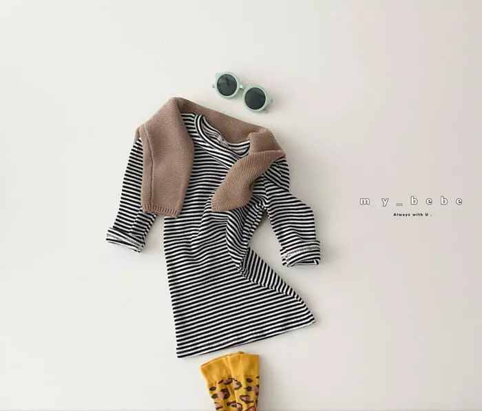 My Bebe - Korean Baby Fashion - #babywear - Puff Rib One-pice - 3