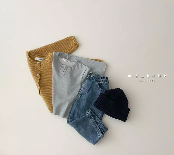 My Bebe - Korean Baby Fashion - #onlinebabyboutique - bebe Dot Danjak Tee - 10