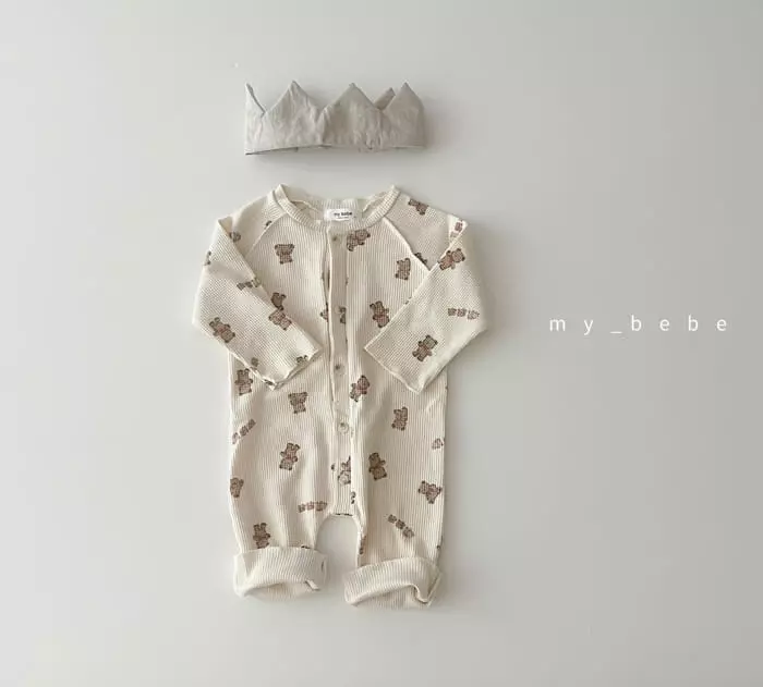 My Bebe - Korean Baby Fashion - #onlinebabyshop - Waffle Bodysuit - 2