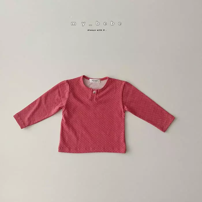 My Bebe - Korean Baby Fashion - #onlinebabyshop - bebe Dot Danjak Tee - 11