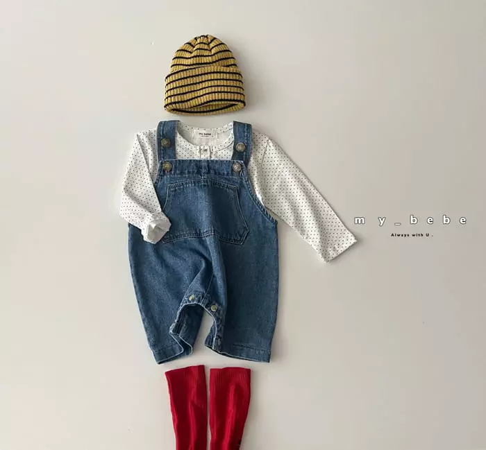 My Bebe - Korean Baby Fashion - #onlinebabyshop - Bebe Denim Dungarees - 10