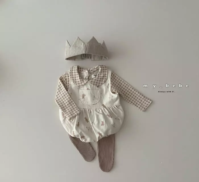 My Bebe - Korean Baby Fashion - #smilingbaby - Pumpkin Pocket Bodysuti - 2