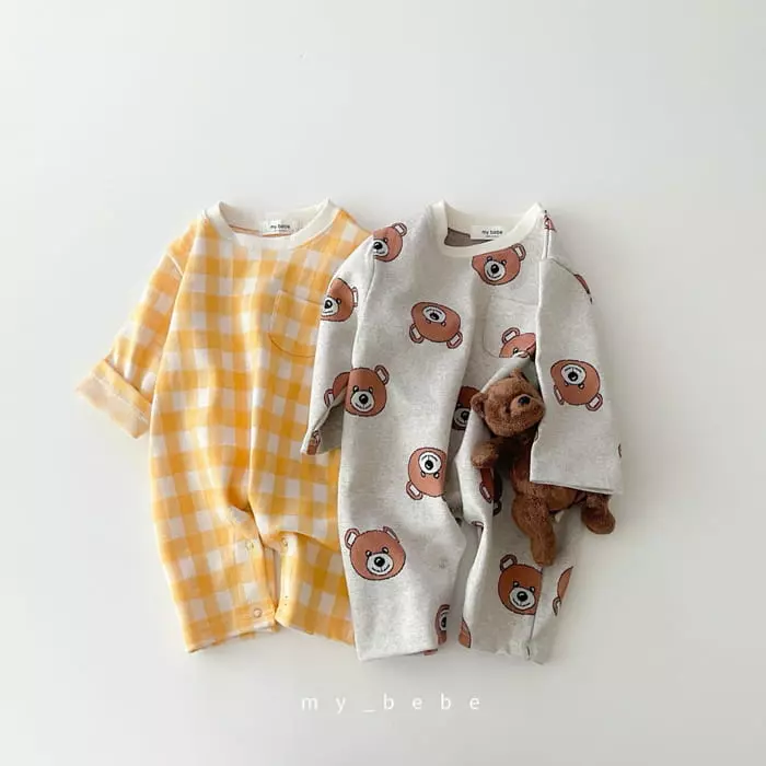 My Bebe - Korean Baby Fashion - #smilingbaby - Jacquard Bodysuit