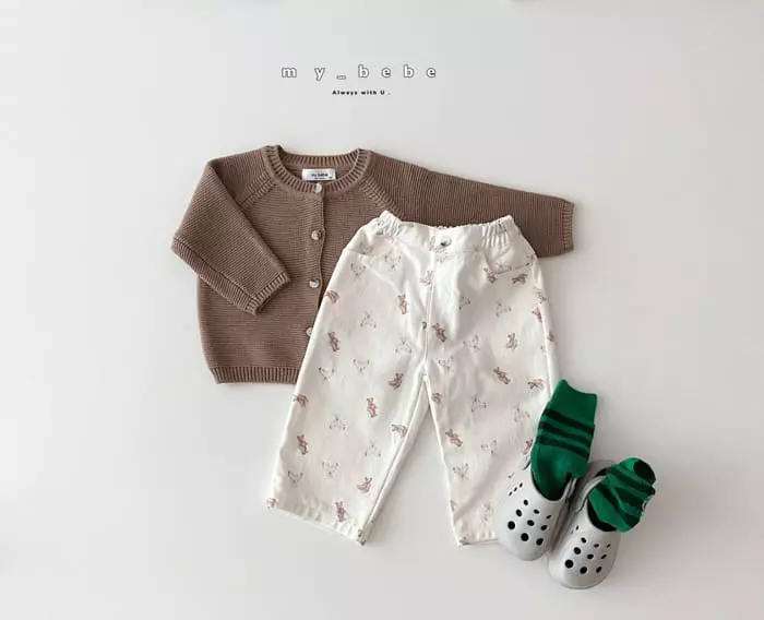 My Bebe - Korean Children Fashion - #Kfashion4kids - Bear Pumpkin Pants - 3