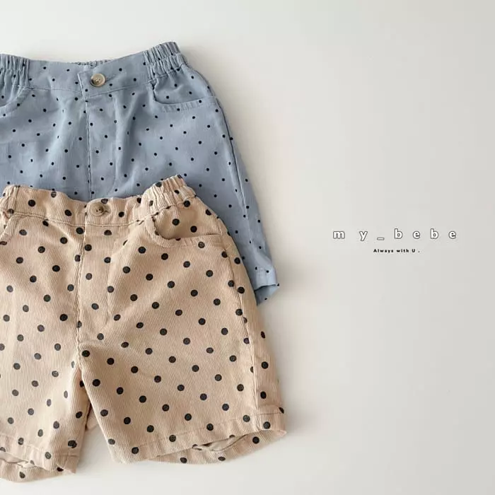 My Bebe - Korean Children Fashion - #Kfashion4kids - Dot Shorts - 2