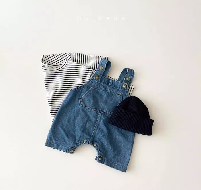 My Bebe - Korean Children Fashion - #Kfashion4kids - 22 Stripes Piping Tee - 9