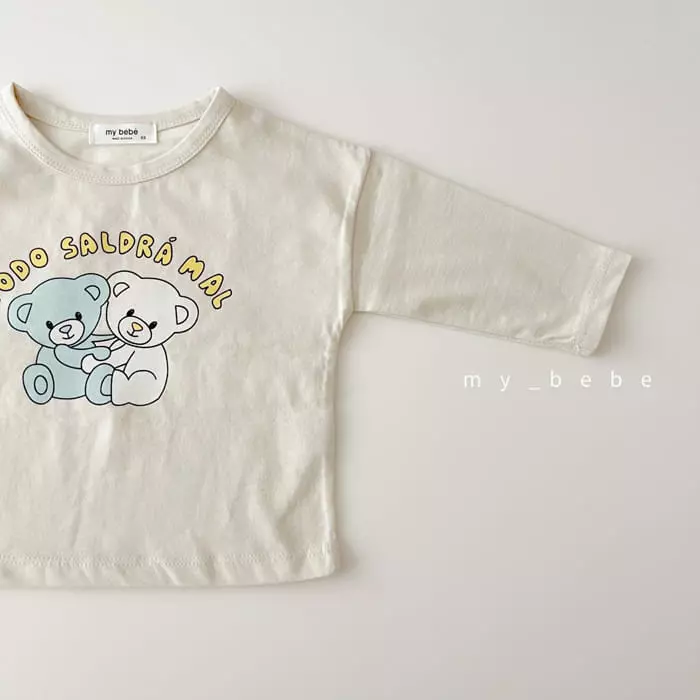 My Bebe - Korean Children Fashion - #Kfashion4kids - Bear Paint Tee - 7