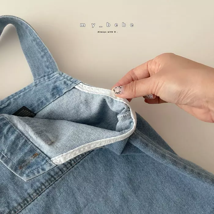 My Bebe - Korean Children Fashion - #childofig - Denim Dungarees One-piece - 10