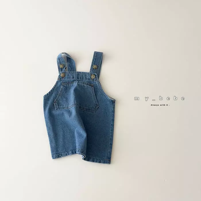 My Bebe - Korean Children Fashion - #childofig - Denim Dungarees One-piece - 11