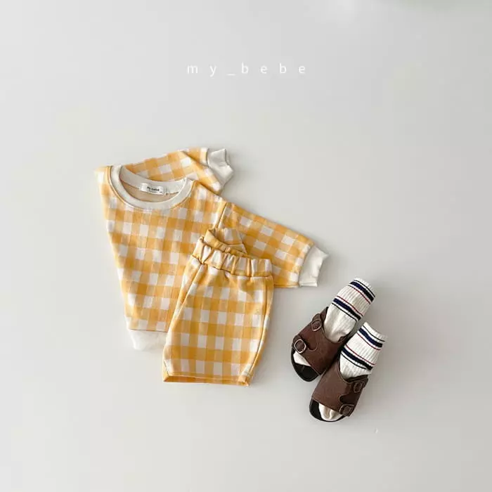 My Bebe - Korean Children Fashion - #childofig - Jacquard Short Set - 3