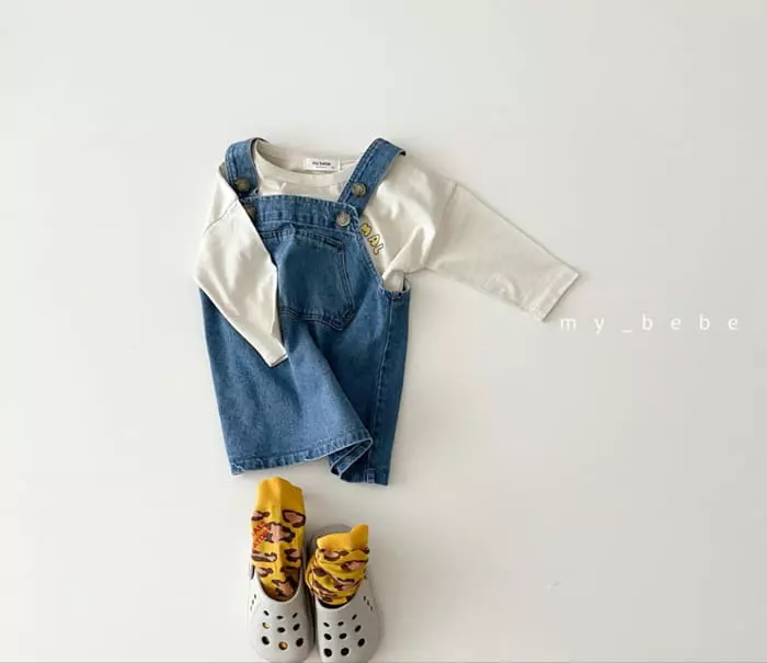 My Bebe - Korean Children Fashion - #childrensboutique - Denim Dungarees One-piece - 12