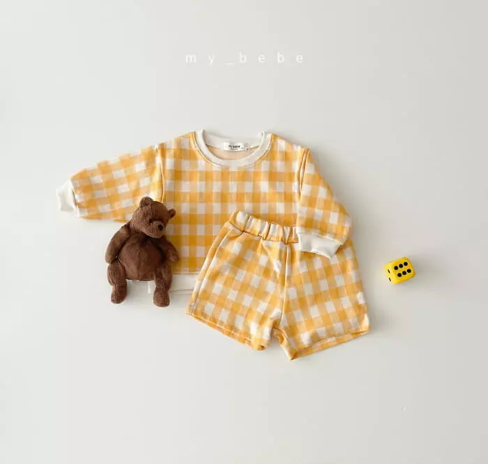 My Bebe - Korean Children Fashion - #childofig - Jacquard Short Set - 4