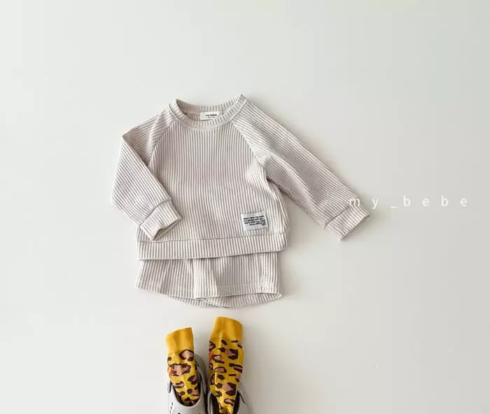 My Bebe - Korean Children Fashion - #childrensboutique - Waffle Shorts Set - 3