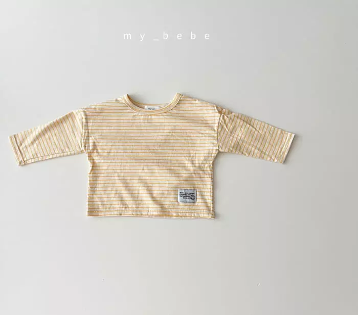 My Bebe - Korean Children Fashion - #designkidswear - 22 Stripes Piping Tee - 3