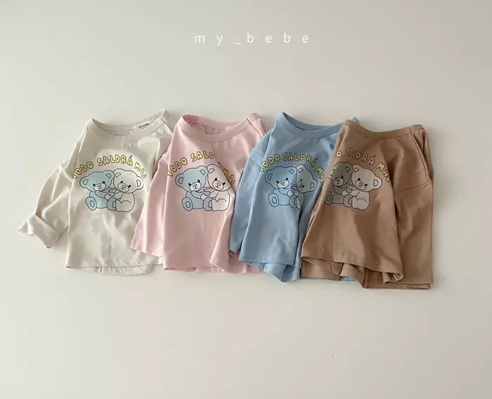 My Bebe - Korean Children Fashion - #designkidswear - Bear Paint Tee