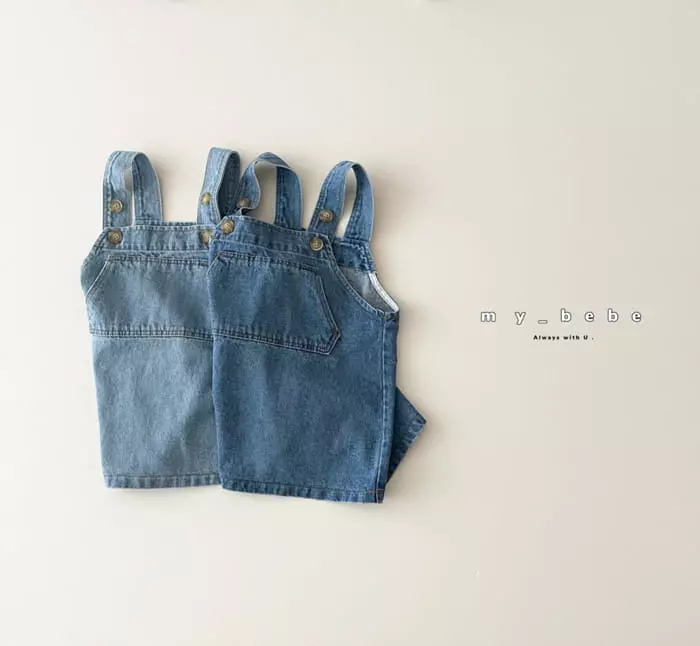 My Bebe - Korean Children Fashion - #fashionkids - Denim Dungarees One-piece