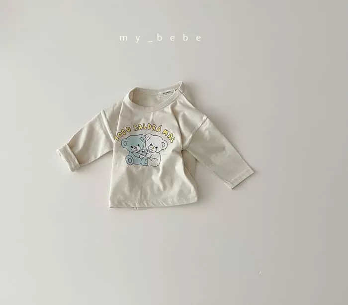 My Bebe - Korean Children Fashion - #fashionkids - Bear Paint Tee - 3
