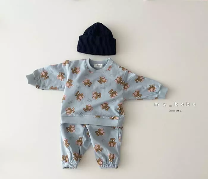 My Bebe - Korean Children Fashion - #kidsshorts - Fall Top Bottom Set - 9