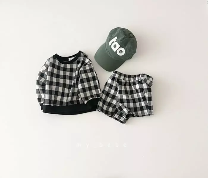 My Bebe - Korean Children Fashion - #kidsshorts - Jacquard Short Set - 8