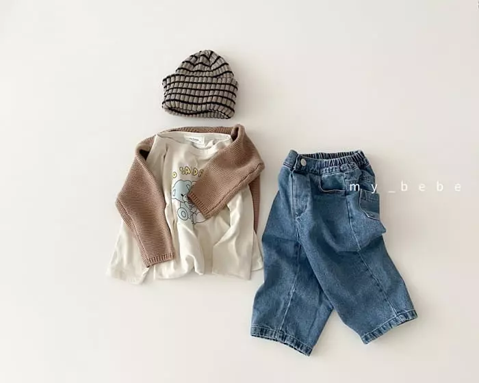 My Bebe - Korean Children Fashion - #fashionkids - Bear Paint Tee - 4