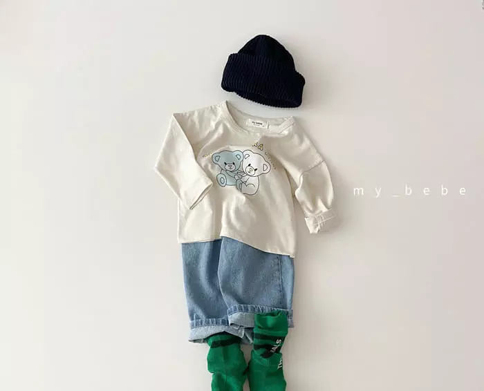 My Bebe - Korean Children Fashion - #kidsstore - Bear Paint Tee - 5