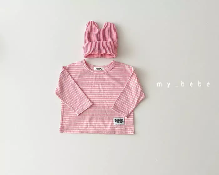 My Bebe - Korean Children Fashion - #littlefashionista - 22 Stripes Piping Tee - 10
