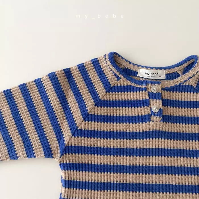 My Bebe - Korean Children Fashion - #littlefashionista - Choco Waffle Danjak Tee - 6
