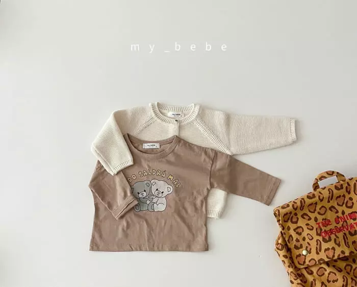 My Bebe - Korean Children Fashion - #magicofchildhood - Bear Paint Tee - 9
