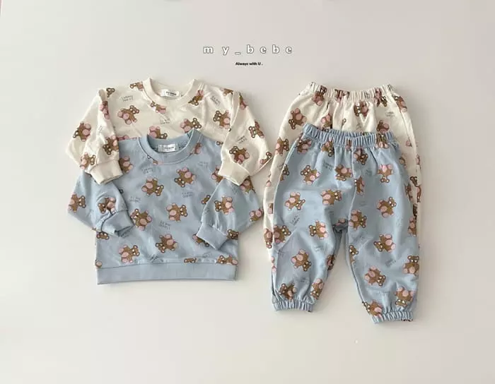 My Bebe - Korean Children Fashion - #minifashionista - Fall Top Bottom Set