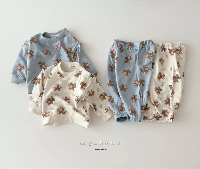 My Bebe - Korean Children Fashion - #prettylittlegirls - Fall Top Bottom Set - 2
